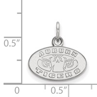 Sterling Silver Rhodium-plated LogoArt Auburn Tigers Extra Small Pendant view 2