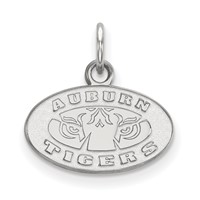 Sterling Silver Rhodium-plated LogoArt Auburn Tigers Extra Small Pendant view 1