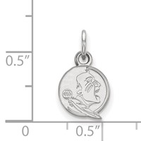 Sterling Silver Rhodium-plated LogoArt Florida State University Seminole Extra Small Pendant view 2