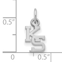 Sterling Silver Rhodium-plated LogoArt Kansas State University K-s Extra Small Pendant view 2