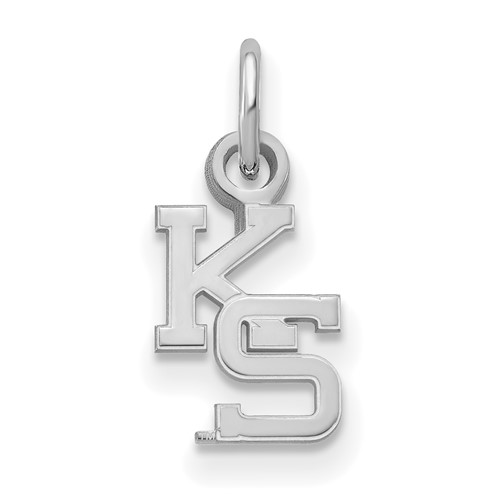 Sterling Silver Rhodium-plated LogoArt Kansas State University K-s Extra Small Pendant