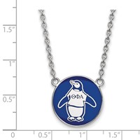 Sterling Silver Rhodium-plated LogoArt Theta Phi Alpha Sorority Symbol Large Color Enamel Pendant Necklace, 18" view 2