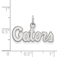 Sterling Silver Rhodium-plated LogoArt University of Florida Gators Script Extra Small Pendant view 2