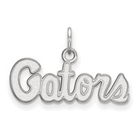 Sterling Silver Rhodium-plated LogoArt University of Florida Gators Script Extra Small Pendant view 1