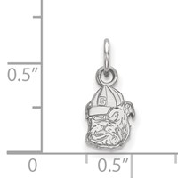 Sterling Silver Rhodium-plated LogoArt University of Georgia Bulldog Extra Small Pendant view 2