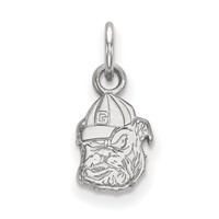 Sterling Silver Rhodium-plated LogoArt University of Georgia Bulldog Extra Small Pendant view 1