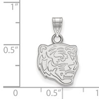 Sterling Silver Rhodium-plated LogoArt University of Memphis Tiger Small Pendant view 2