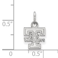 Sterling Silver Rhodium-plated LogoArt University of Tennessee Lady Volunteers Extra Small Pendant view 2
