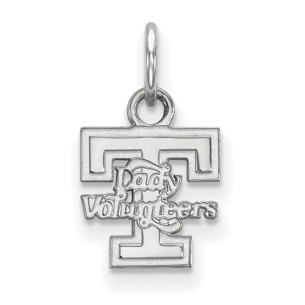 Sterling Silver Rhodium-plated LogoArt University of Tennessee Lady Volunteers Extra Small Pendant