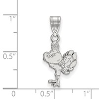 Sterling Silver Rhodium-plated LogoArt Virginia Tech HokieBird Medium Pendant view 2