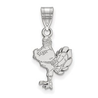 Sterling Silver Rhodium-plated LogoArt Virginia Tech HokieBird Medium Pendant view 1