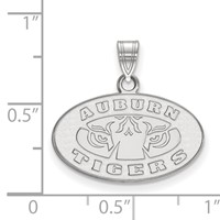 Sterling Silver Rhodium-plated LogoArt Auburn Tigers Small Pendant view 2