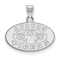 Sterling Silver Rhodium-plated LogoArt Auburn Tigers Small Pendant view 1