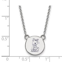 Sterling Silver Rhodium-plated LogoArt Alpha Xi Delta Sorority Symbol Small Color Enamel Pendant Necklace, 18" view 2