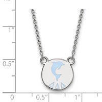 Sterling Silver Rhodium-plated LogoArt Delta Delta Delta Sorority Symbol Small Color Enamel Pendant Necklace, 18" view 2