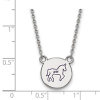 Sterling Silver Rhodium-plated LogoArt Delta Phi Epsilon Sorority Symbol Small Color Enamel Pendant Necklace - 18in view 2