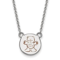 Sterling Silver Rhodium-plated LogoArt Sigma Delta Tau Sorority Symbol Small Color Enamel Pendant Necklace, 18" view 1