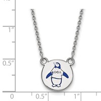 Sterling Silver Rhodium-plated LogoArt Theta Phi Alpha Sorority Symbol Small Color Enamel Pendant Necklace, 18" view 2