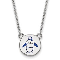 Sterling Silver Rhodium-plated LogoArt Theta Phi Alpha Sorority Symbol Small Color Enamel Pendant Necklace, 18" view 1