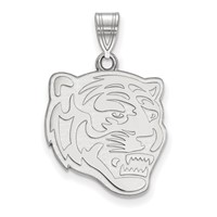 Sterling Silver Rhodium-plated LogoArt University of Memphis Tiger Large Pendant view 1