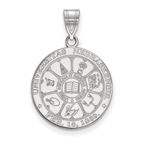 Sterling Silver Rhodium-plated LogoArt University of Nebraska Large Crest Pendant view 1