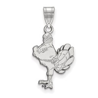 Sterling Silver Rhodium-plated LogoArt Virginia Tech HokieBird Large Pendant view 1