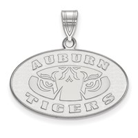 Sterling Silver Rhodium-plated LogoArt Auburn Tigers Medium Pendant view 1