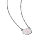 Sterling Silver Rhodium-plated LogoArt Delta Gamma Sorority Symbol Large Color Enamel Pendant Necklace, 18" view 3