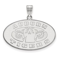 Sterling Silver Rhodium-plated LogoArt Auburn Tigers Large Pendant view 1