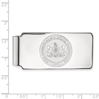 Sterling Silver Rhodium-plated LogoArt Penn State University Crest Money Clip view 2