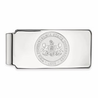 Sterling Silver Rhodium-plated LogoArt Penn State University Crest Money Clip view 1