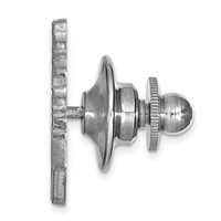 Sterling Silver Rhodium-plated LogoArt Purdue University Boilermakers Train Logo Lapel Pin view 2