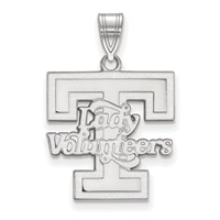 Sterling Silver Rhodium-plated LogoArt University of Tennessee Lady Volunteers Large Pendant view 1