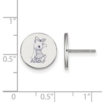 Sterling Silver Rhodium-plated LogoArt Alpha Xi Delta Sorority Symbol Color Enamel Post Earrings view 2