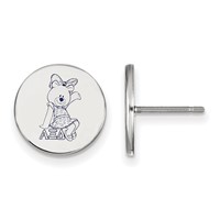 Sterling Silver Rhodium-plated LogoArt Alpha Xi Delta Sorority Symbol Color Enamel Post Earrings view 1