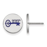 Sterling Silver Rhodium-plated LogoArt Kappa Kappa Gamma Sorority Symbol Color Enamel Post Earrings view 1