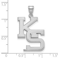 Sterling Silver Rhodium-plated LogoArt Kansas State University K-s Extra Large Pendant view 3