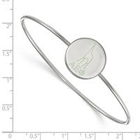 Sterling S. Rh-plated LogoArt Alpha Epsilon Phi Enameled Slip-on Bangle view 2
