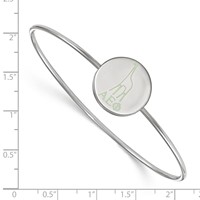 Sterling S. Rh-plated LogoArt Alpha Epsilon Phi Enameled Slip-on Bangle view 3