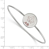 Sterling Silver Rh-plated LogoArt Alpha Phi Enameled Slip-on Bangle view 2