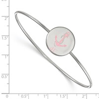 Sterling Silver Rh-plated LogoArt Delta Gamma Enameled Slip-on Bangle view 2