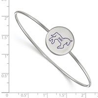 Sterling S. Rh-plated LogoArt Delta Phi Epsilon Enameled Slip-on Bangle view 2