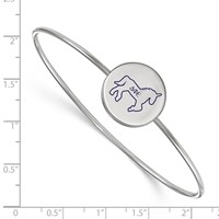 Sterling S. Rh-plated LogoArt Delta Phi Epsilon Enameled Slip-on Bangle view 3