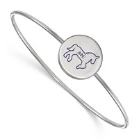 Sterling S. Rh-plated LogoArt Delta Phi Epsilon Enameled Slip-on Bangle view 1