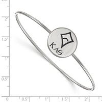 Sterling S. Rh-plated LogoArt Kappa Alpha Theta Enameled Slip-on Bangle view 2