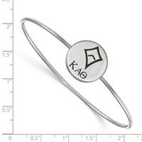 Sterling S. Rh-plated LogoArt Kappa Alpha Theta Enameled Slip-on Bangle view 3