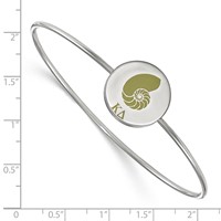 Sterling Silver Rh-plated LogoArt Kappa Delta Enameled Slip-on Bangle view 2