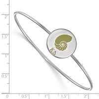 Sterling Silver Rh-plated LogoArt Kappa Delta Enameled Slip-on Bangle view 3