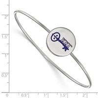 Sterling S. Rh-plated LogoArt Kappa Kappa Gamma Enameled Slip-on Bangle view 2