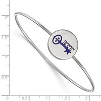 Sterling S. Rh-plated LogoArt Kappa Kappa Gamma Enameled Slip-on Bangle view 3